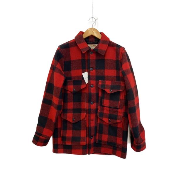 FILSON◆ウールマッキーノ_クルーザージャケット/XS/ウール/RED/チェック/8037-45...