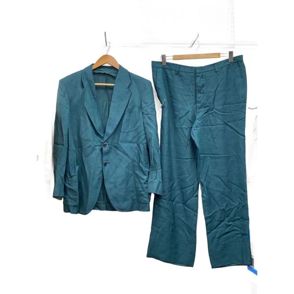 80s/PANAMA/セットアップ/リネン/グリーン/無地