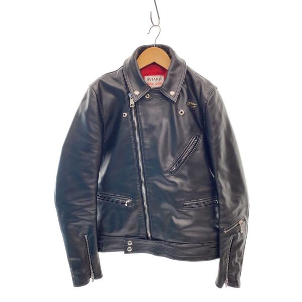 Lewis Leathers◆レザージャケット・ブルゾン/36/レザー/BLK/無地