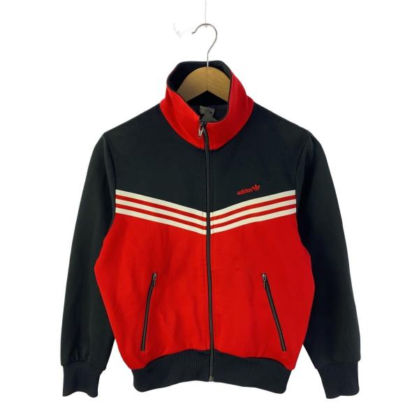 adidas◆70s〜80s/西ドイツ/トラックジャケット/SS/ポリエステル/RED