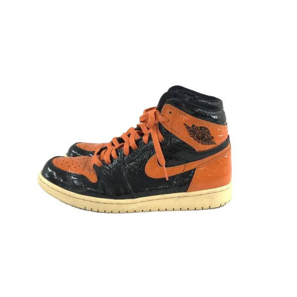 NIKE◆AIR JORDAN 1 RETRO HIGH OG/エアジョーダン1レトロハイ/ブラック...