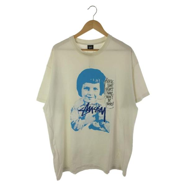 STUSSY◆00s/kids photo/キッズ/メキシコ製/フォトTシャツ/XL/コットン/ホワ...