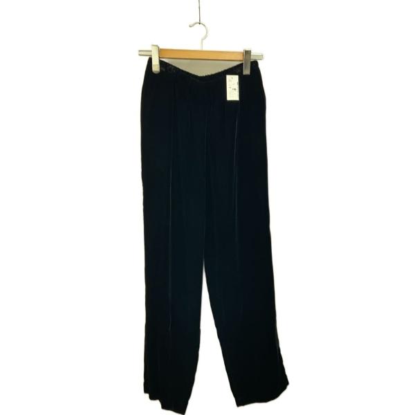 ARGUE◆VELVET WIDE TAPERED PANTS/ボトム/FREE/レーヨン/BLK/...