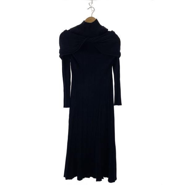 AMERI◆長袖ワンピース/M/レーヨン/BLK