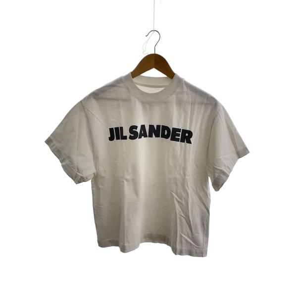 JIL SANDER◆22SS/ロゴT/Tシャツ/XS/コットン/WHT/プリント/JSCU7070...