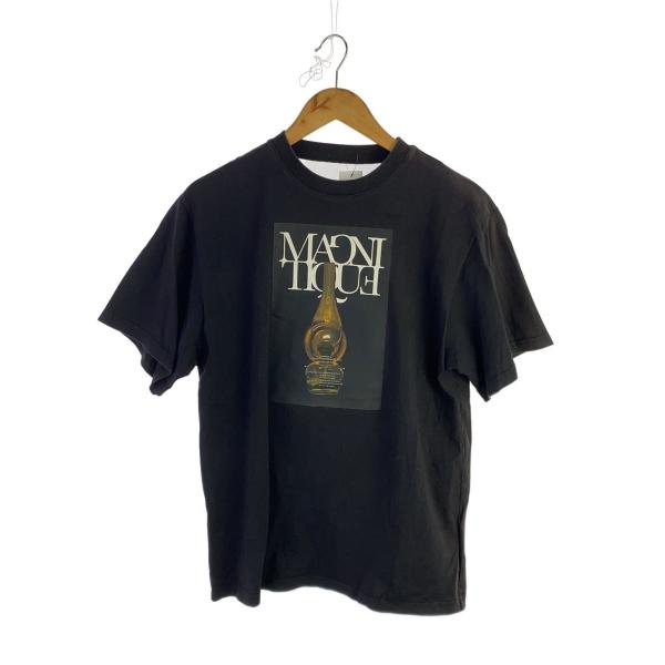 AMERI◆Tシャツ/FREE/コットン/BLK/0224203710570/肩周り、脇身頃変色有