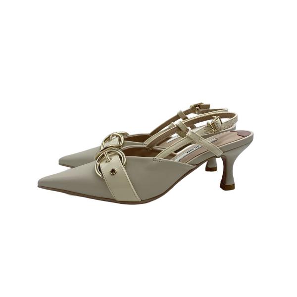 Her lip to◆Buckle-Belted Slingback Pumps/36/BEG/レザ...