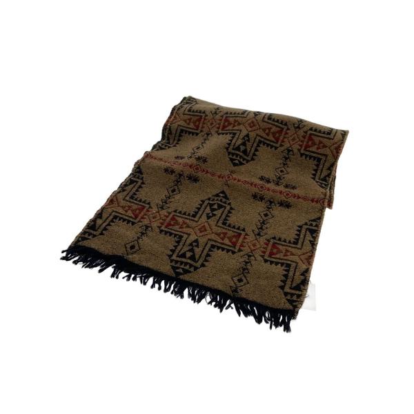 PENDLETON◆マフラー/ウール/BRW/総柄/レディース