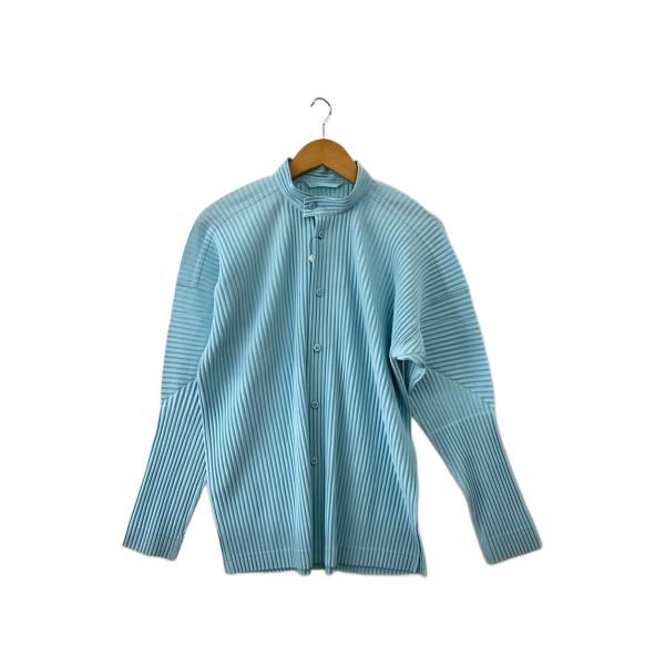 HOMME PLISSE ISSEY MIYAKE◆長袖シャツ/2/ポリエステル/BLU/HP43J...