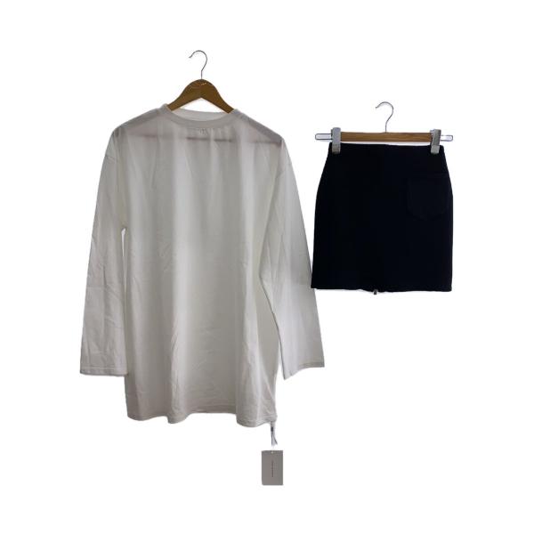 AMERI◆長袖カットソー/M/コットン/WHT/無地/0124203910320