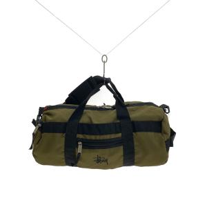 STUSSY◆ショルダーバッグ/ナイロン/KHK/90s/ボストンショルダー/OLD//