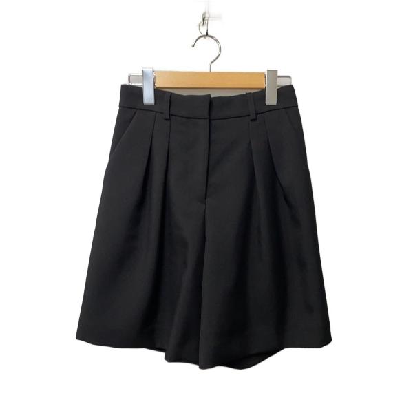 AMERI◆EASY TUCK HALF PANTS M/BLK/01410860090//