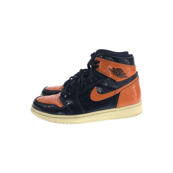 NIKE◆AIR JORDAN 1 RETRO HIGH OG/エアジョーダン1レトロハイ/ブラック...