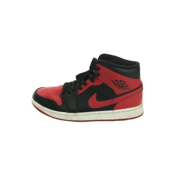 NIKE◆AIR JORDAN 1 MID  BRED/26cm/BLK/554724-074