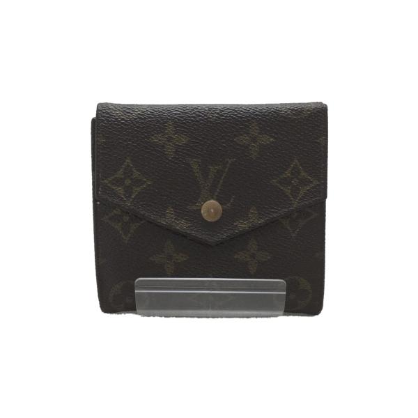 LOUIS VUITTON◆3つ折り財布/レザー/BRW/総柄/レディース/M61660