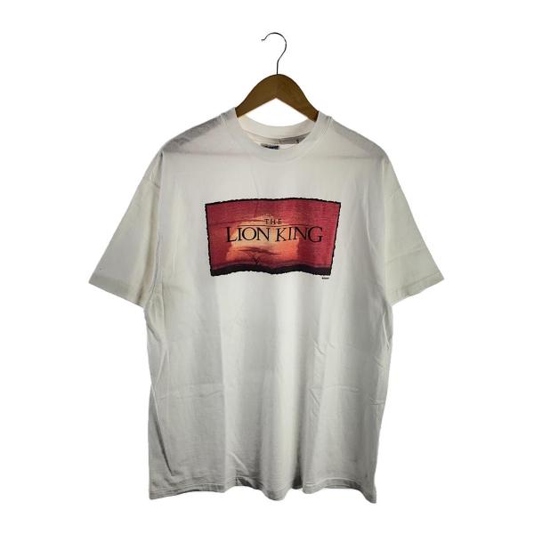 Hanes◆Tシャツ/THE LION KING/90s/XL/コットン/WHT