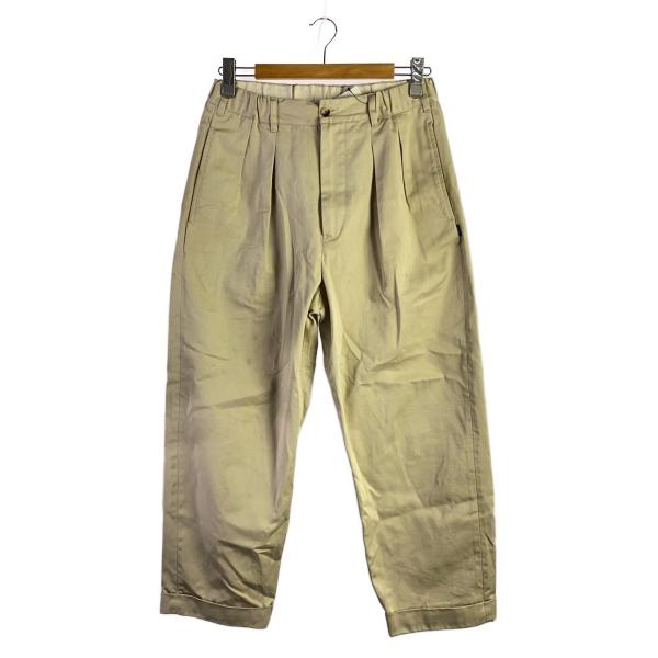 TapWater◆Cotton Chino Tuck Trousers/スラックスパンツ/34/コッ...