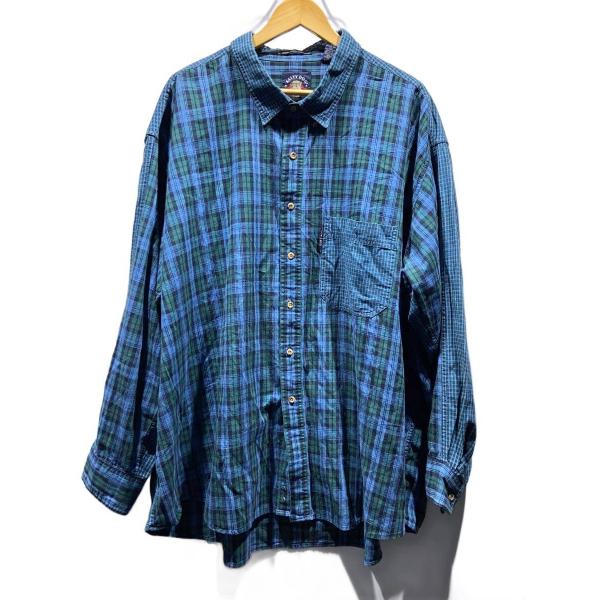 GANT◆R/90s/SALTY DOG/長袖シャツ/4XL/コットン/NVY/チェック//