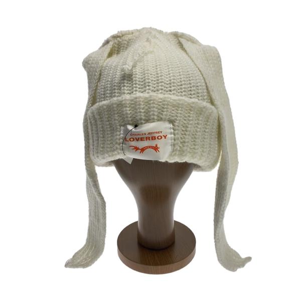 CHARLES JEFFREY LOVERBOY◆ニットキャップ/--/WHT/メンズ//