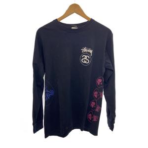 STUSSY◆長袖Tシャツ/S/コットン/BLK//