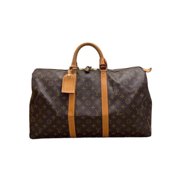 LOUIS VUITTON◆キーポル50_モノグラム・キャンバス_BRW/PVC/BRW/総柄/ボス...