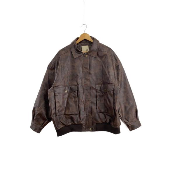 JaVa◆ジャケット/XL/ポリエステル/BRW/無地