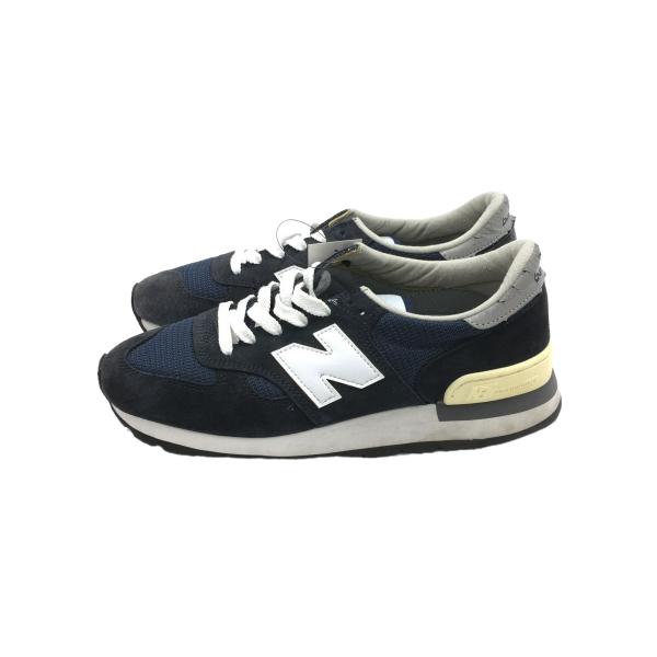 NEW BALANCE◆ローカットスニーカー/27.5cm/NVY/M990/履き口後ろ剥がれ有