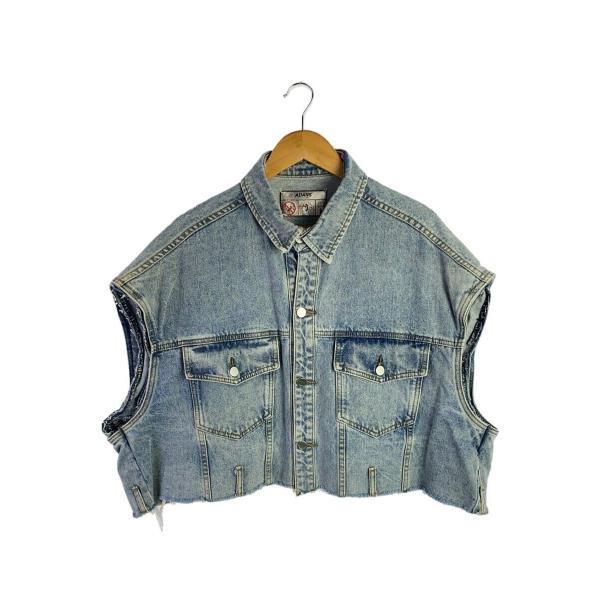 ADANS◆Gジャン/--/デニム/クロップド丈/カットオフ/袖リメイク