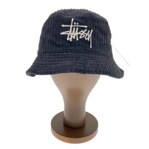 STUSSY◆ハット/--/コーデュロイ/BLK/無地/メンズ/1321051