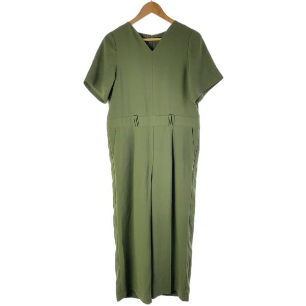 AMERI◆半袖ワンピース/S/ポリエステル/GRN/GEORGETTE RELAX ROMPERS...