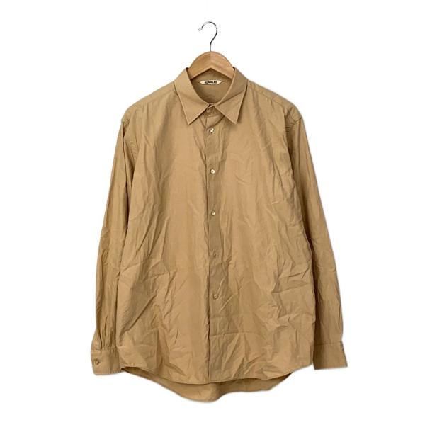 AURALEE◆長袖シャツ/5/コットン/BEG/A24SS01TN