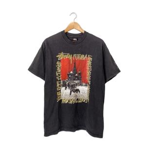 STUSSY◆Tシャツ/L/コットン/BLK/無地//