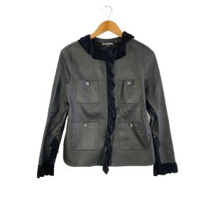 CHANEL◆レザージャケット・ブルゾン/38/羊革/BLK/無地/P72334C00333//