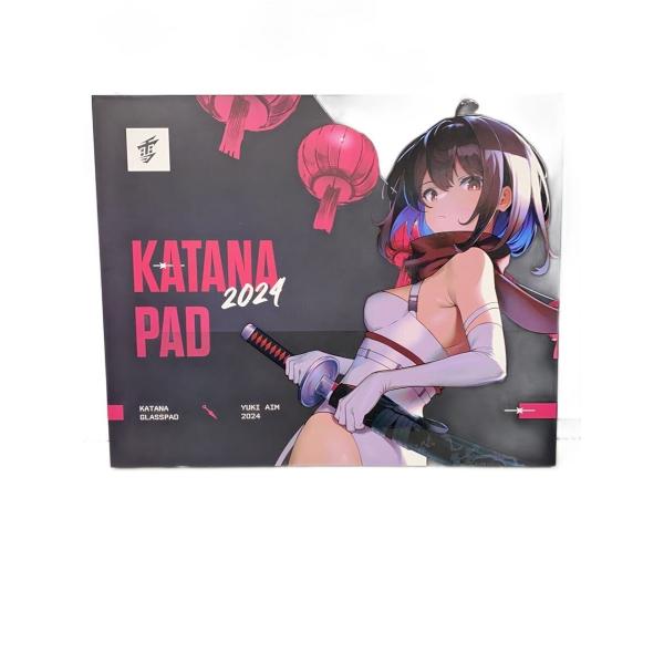 Yuki Aim Glass Mousepad Katana/パソコン周辺機器/マウスパッド