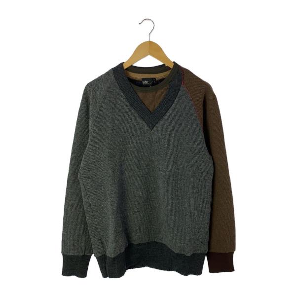 kolor◆切替Vネックニット・セーター(厚手)/2/23WCM-T10205