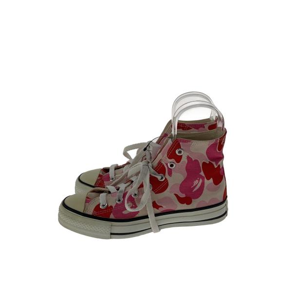 CONVERSE◆ハイカットスニーカー/US5/PNK/MADE IN JAPAN/×BAPE