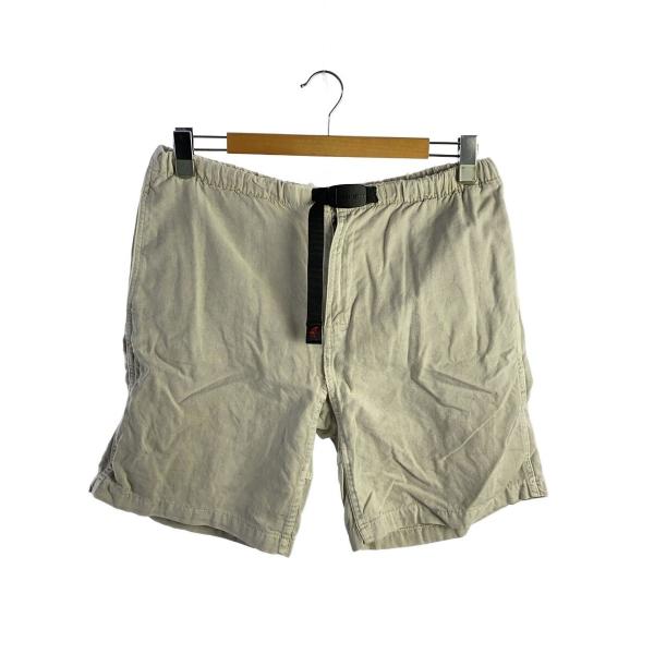 GRAMICCI◆ショートパンツ/M/コットン/WHT/無地/80s/USA製/紐部分破れ