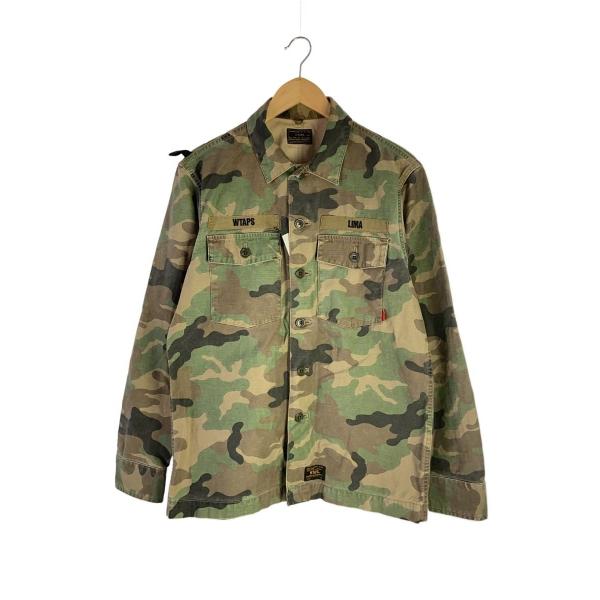 WTAPS◆ミリタリージャケット/3/コットン/KHK/カモフラ/151GWDT-SHM15