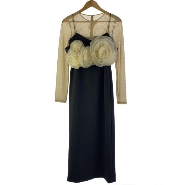 AMERI◆長袖ワンピース/M/ポリエステル/BLK/02410570500