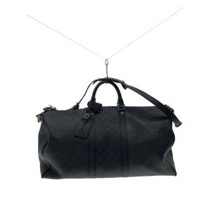LOUIS VUITTON◆ボストンバッグ/レザー/BLK/N41144/タグイニシャル入り