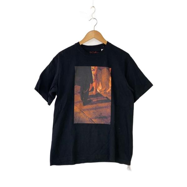 ADAM ET ROPE◆花様年華/Tシャツ/L/コットン/BLK/GMM-75010-C