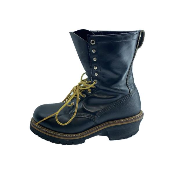 RED WING◆ロガーブーツ/ブラック/レースアップブーツ/US9/BLK/レザー/2218