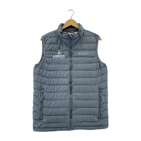 Columbia◆POWDER LITE VEST/グレー/ダウンベスト/M/ナイロン/WO0847