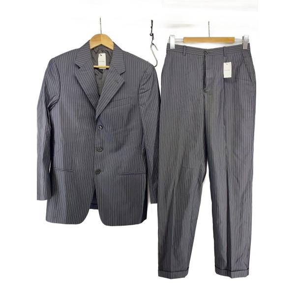 ARMANI COLLEZIONI◆セットアップ/50/ウール/GRY/ストライプ