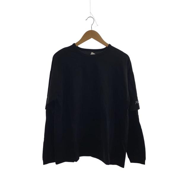 RESOUND CLOTHING◆長袖Tシャツ/1/コットン/ブラック/RC33-T003//