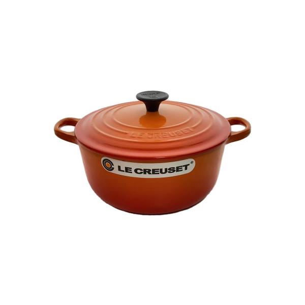 LE CREUSET◆シグニチャー ココット ロンド/両手鍋/ORN/20cm