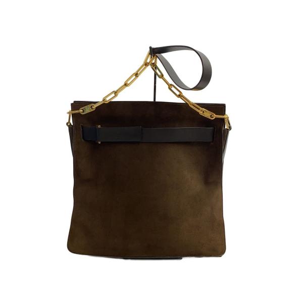 GUCCI◆ショルダーバッグ/スウェード/BRW/無地/001・4081 001364