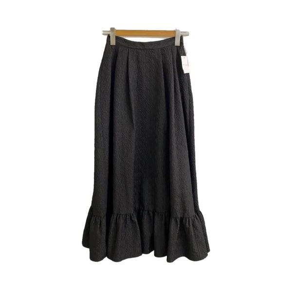 AMERI◆ロングスカート/M/ポリエステル/BLK/無地/01220980370