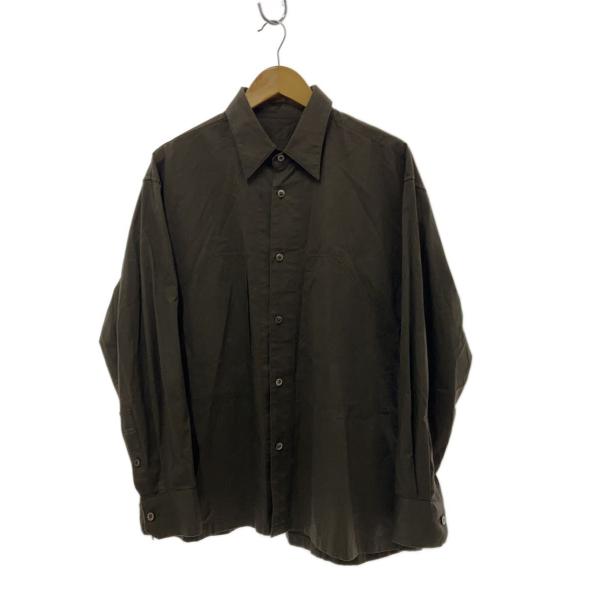 IRENISA◆長袖シャツ/3/コットン/KHK/無地/IH-23SS-B020-CSS