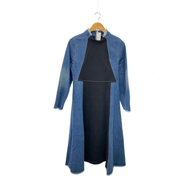 Mia Asterism◆denim switching one piece/長袖ワンピース/38/...